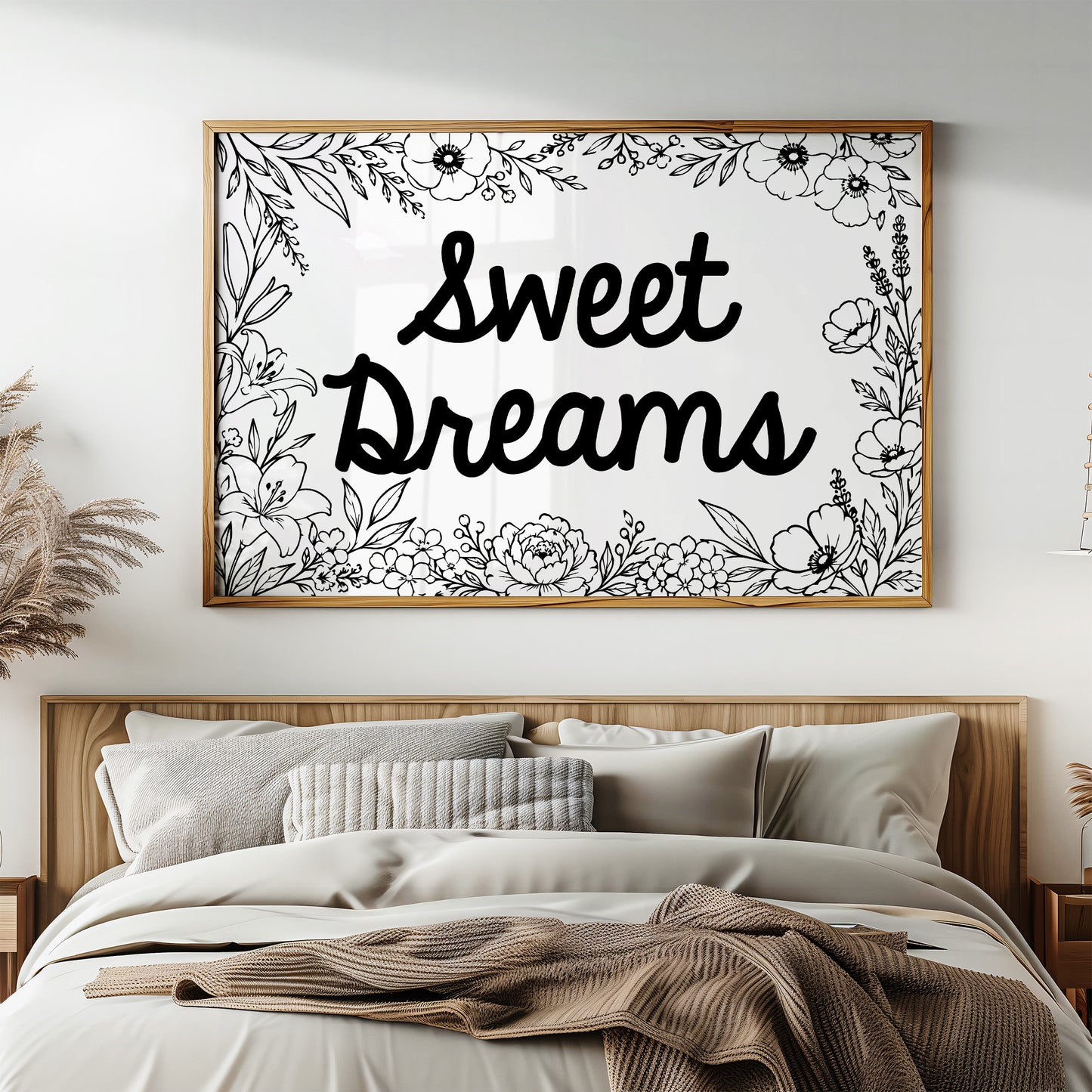 Sweet Dreams Botanical Line Art