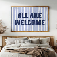 All Are Welcome Striped Print