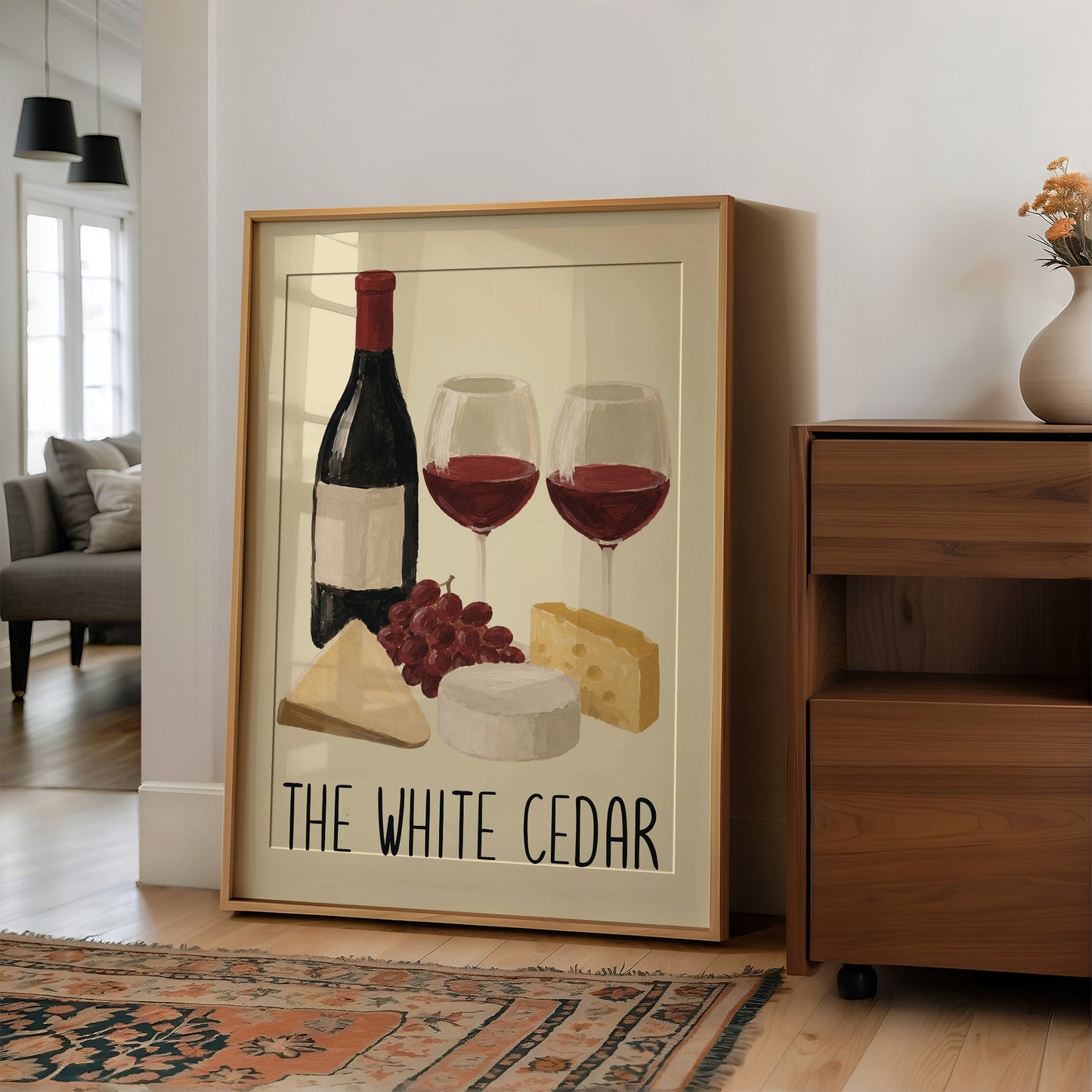 Wine & Cheese, Painted