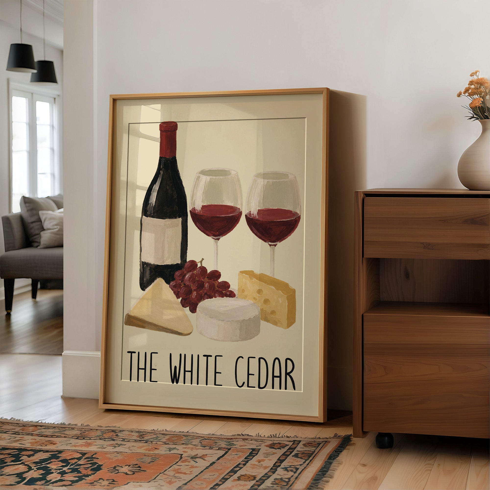 Wine & Cheese, Painted