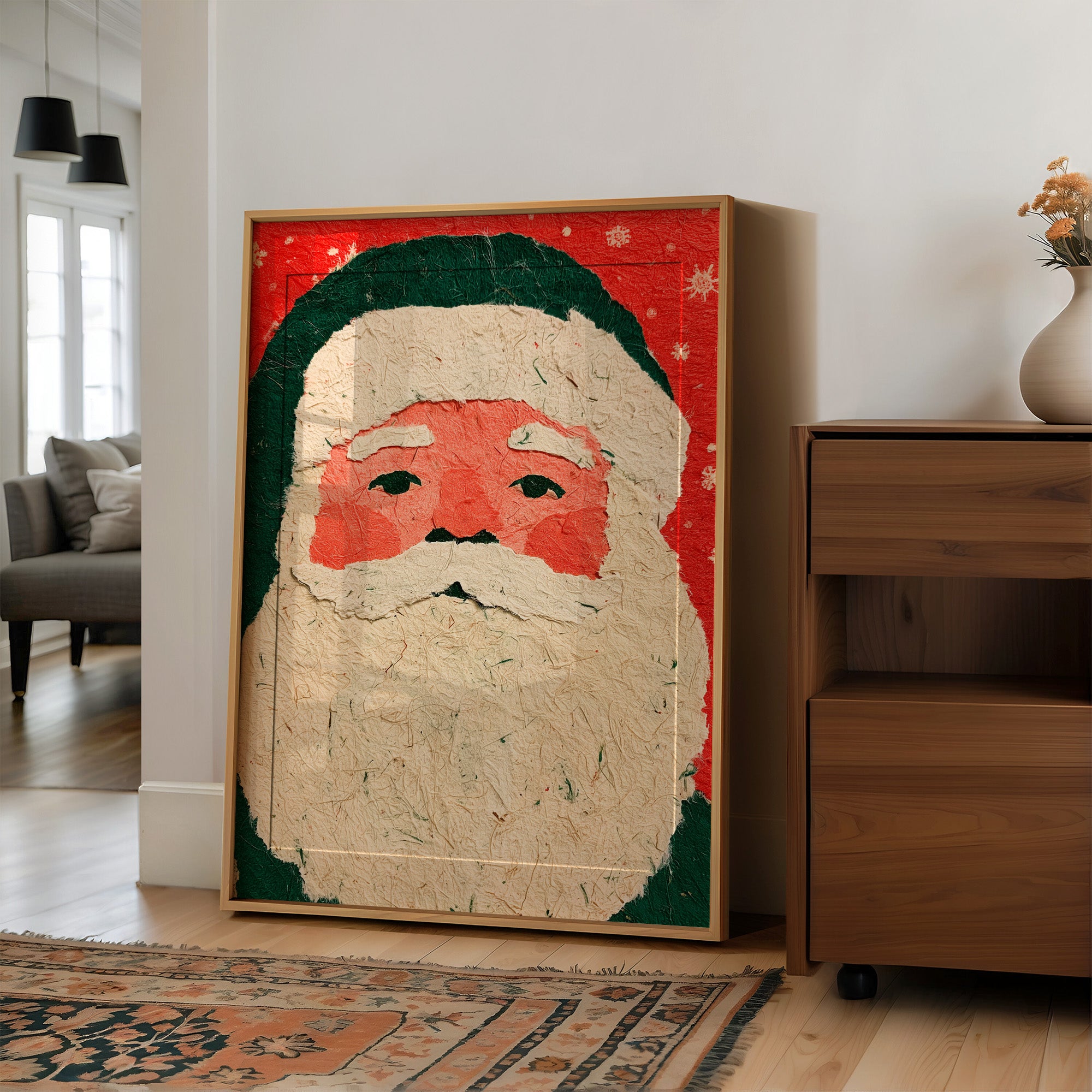 Santa in Torn Paper