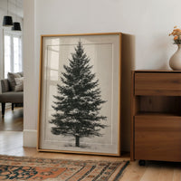 Lone Spruce in Snowfall