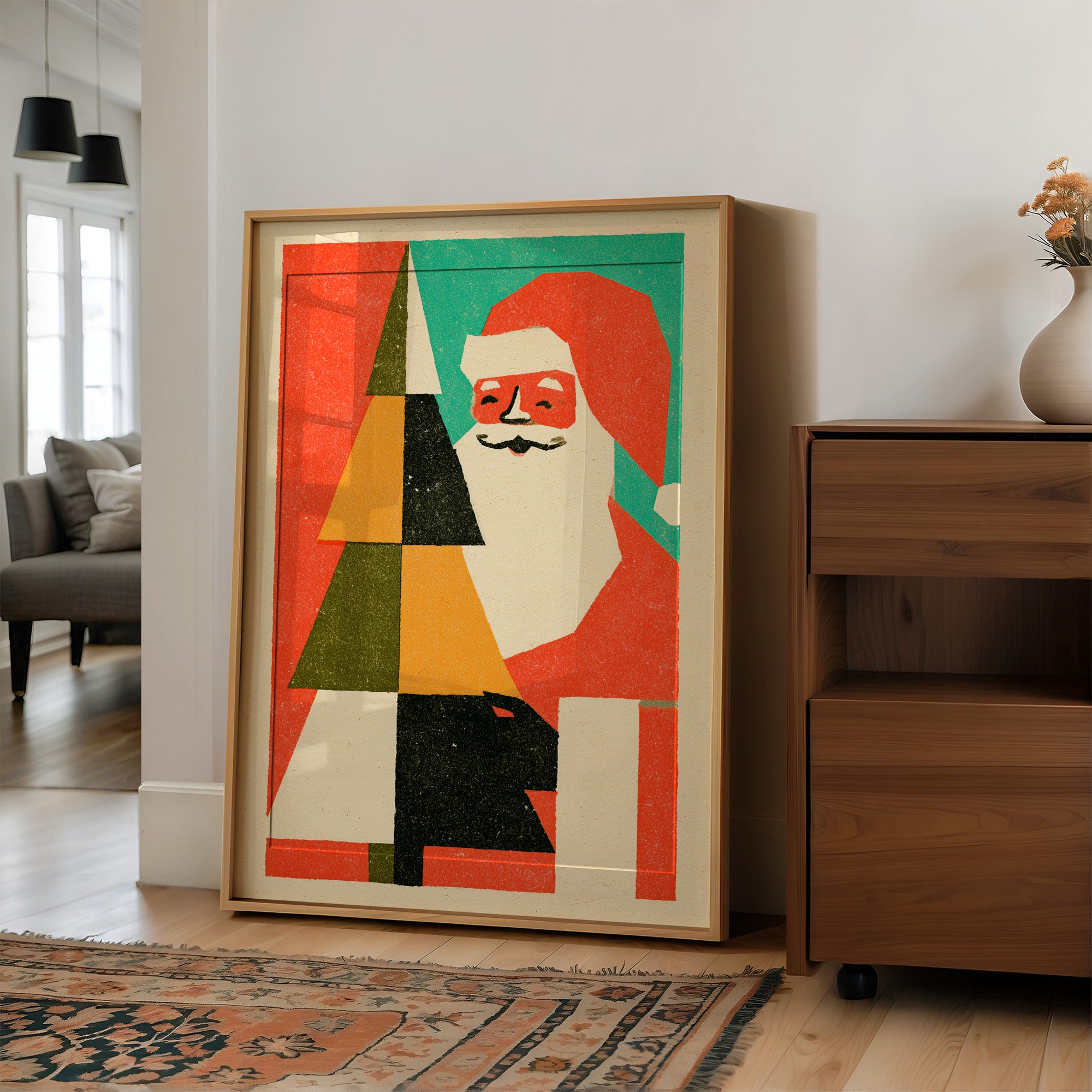 Modernist Santa, Front & Center