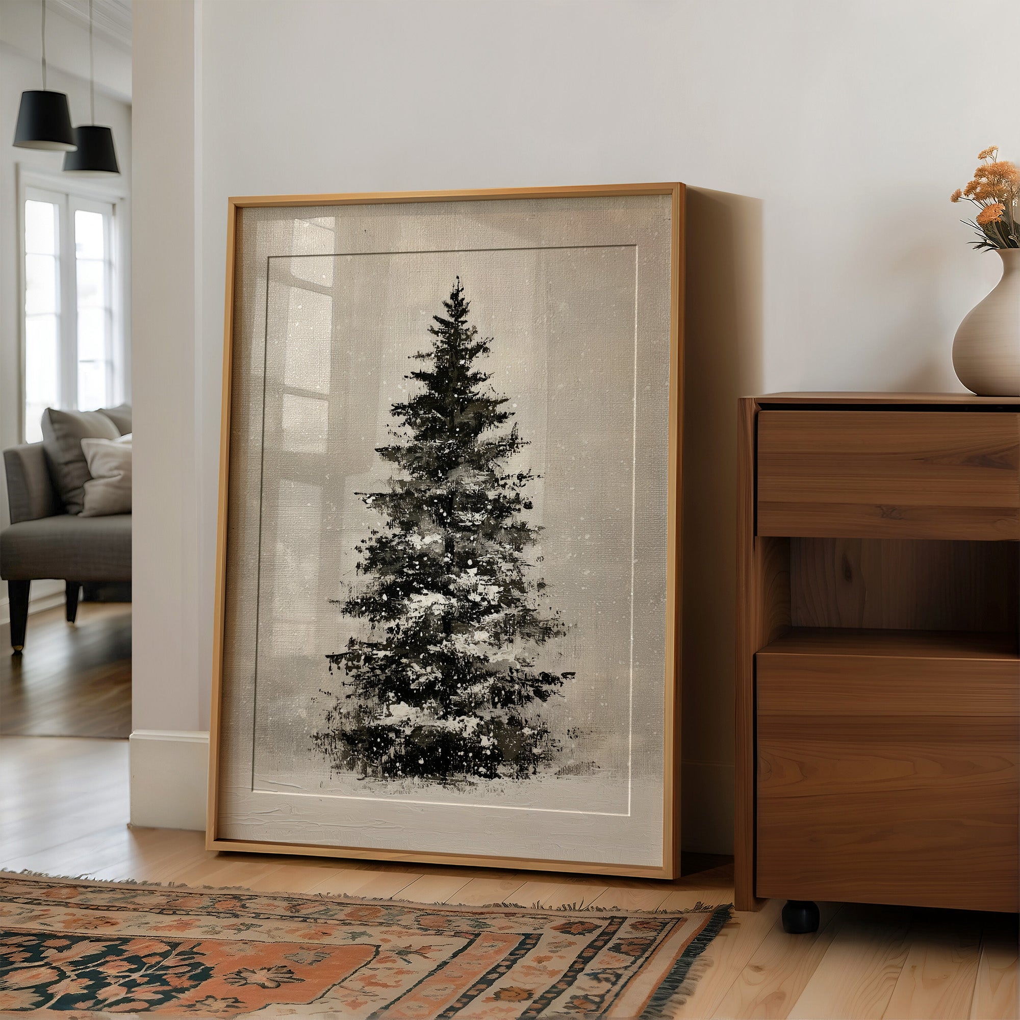 Snow-Laden Fir, Oil Study