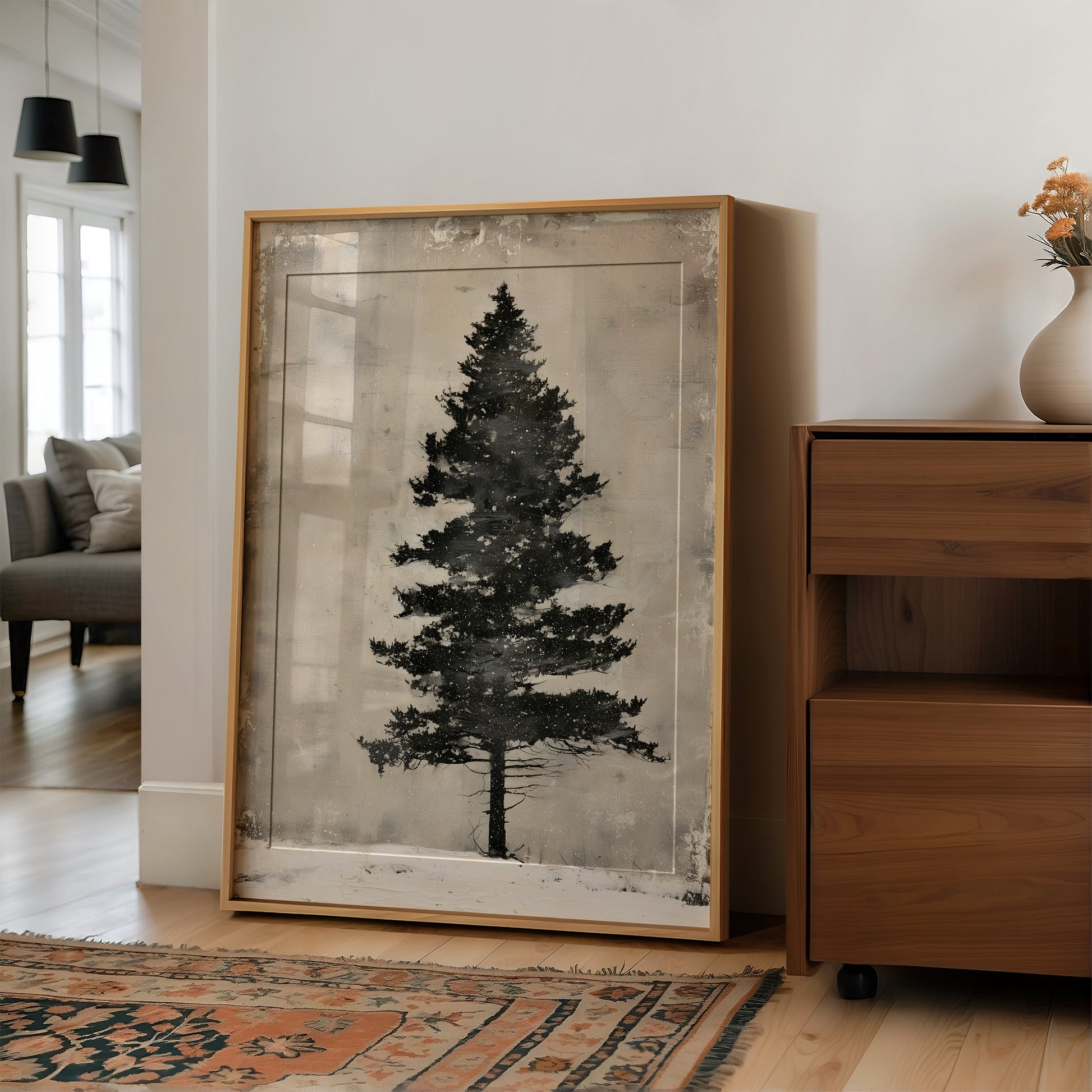Weathered Pine, Aged Canvas