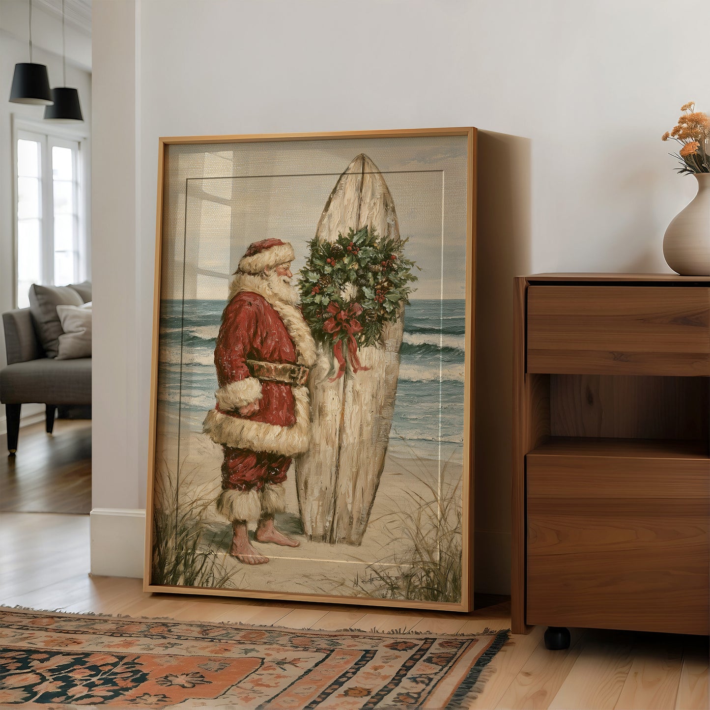 Santa's Coastal Christmas, Oils