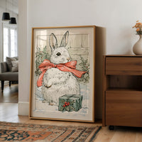 Storybook Bunny in a Red Bow