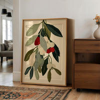 Cream, Crimson, and Leaf