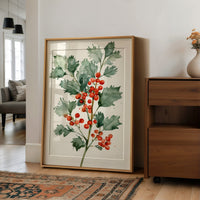 Holly Branch, Loosely Painted