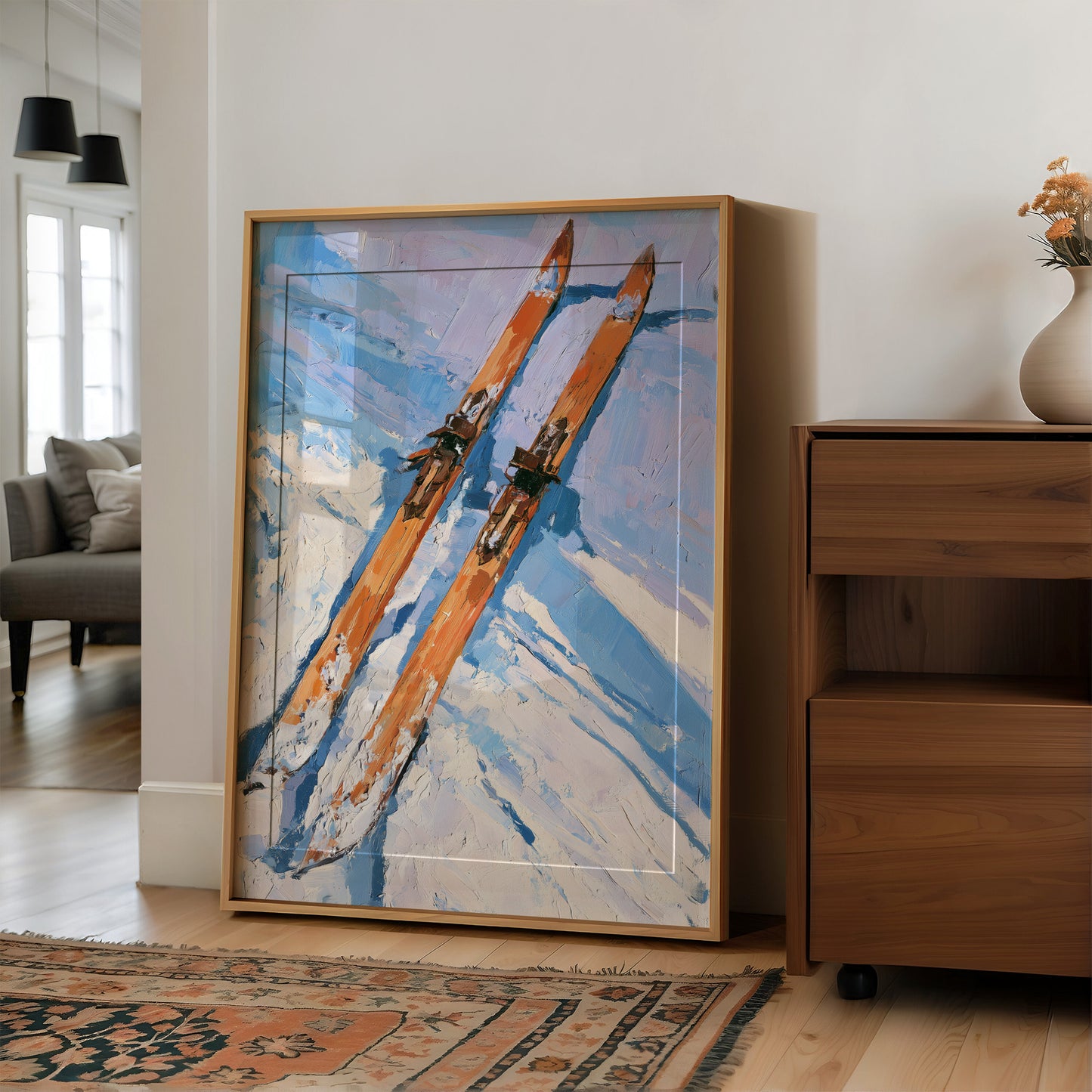 Vintage Skis, Fresh Powder