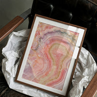 Pink Agate Slice Close-Up