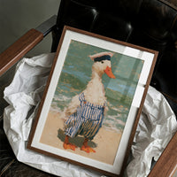 Sailor Duck At The Beach