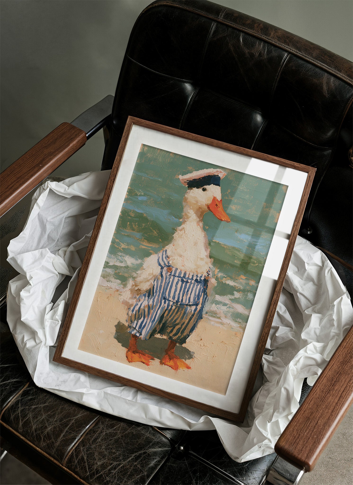 Sailor Duck At The Beach