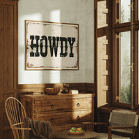 Howdy, Weathered Sign