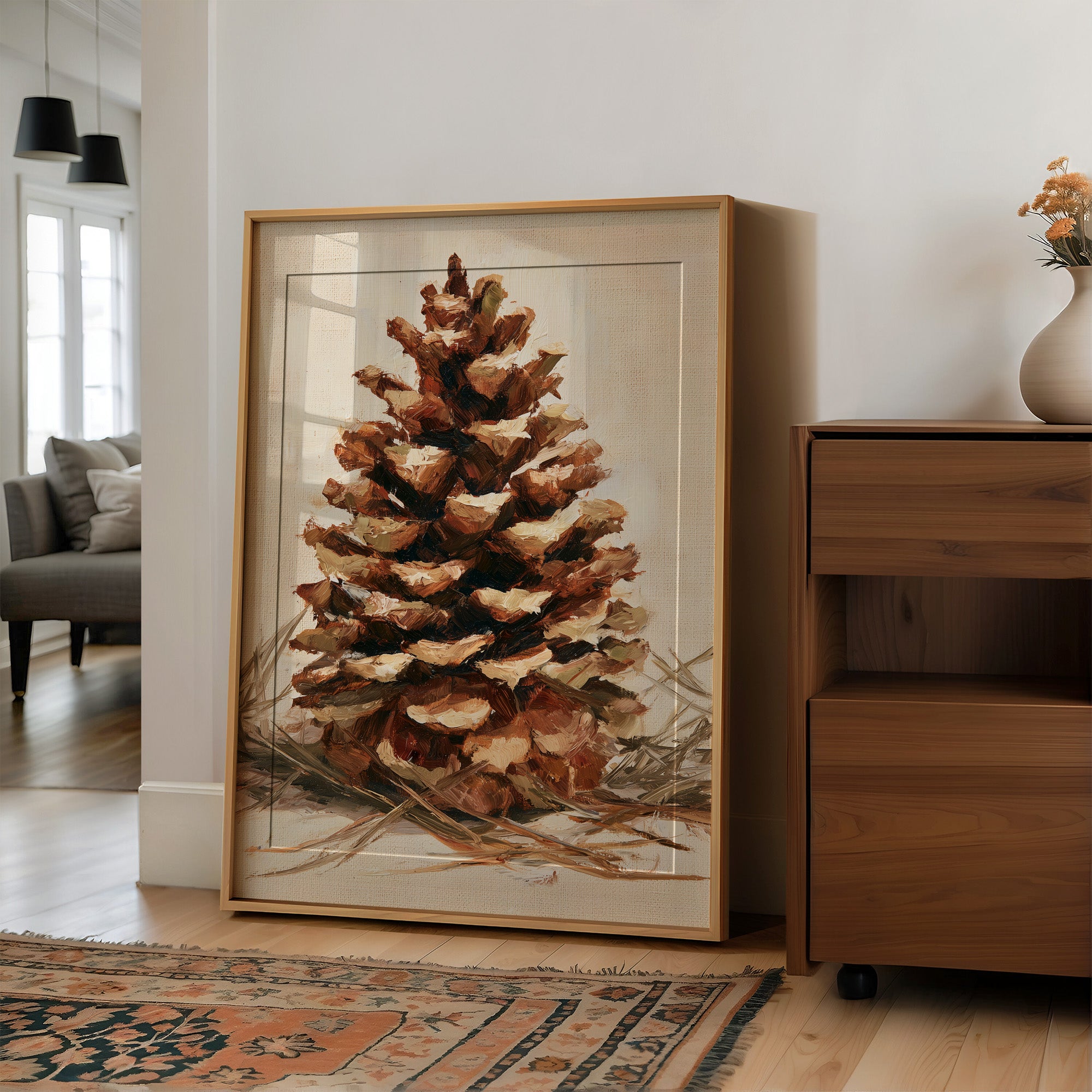 Pinecone Impasto Still Life