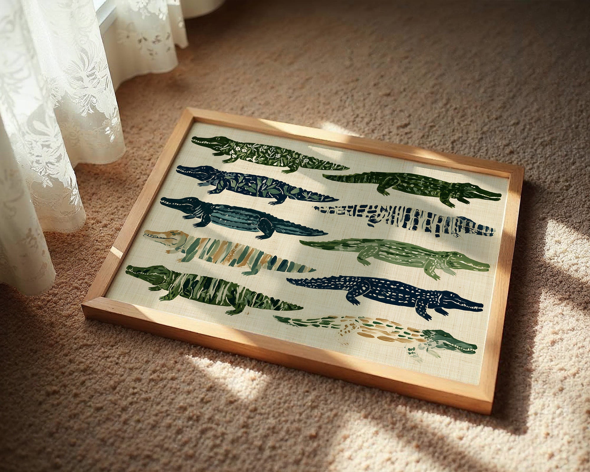 Ten Painted Alligators
