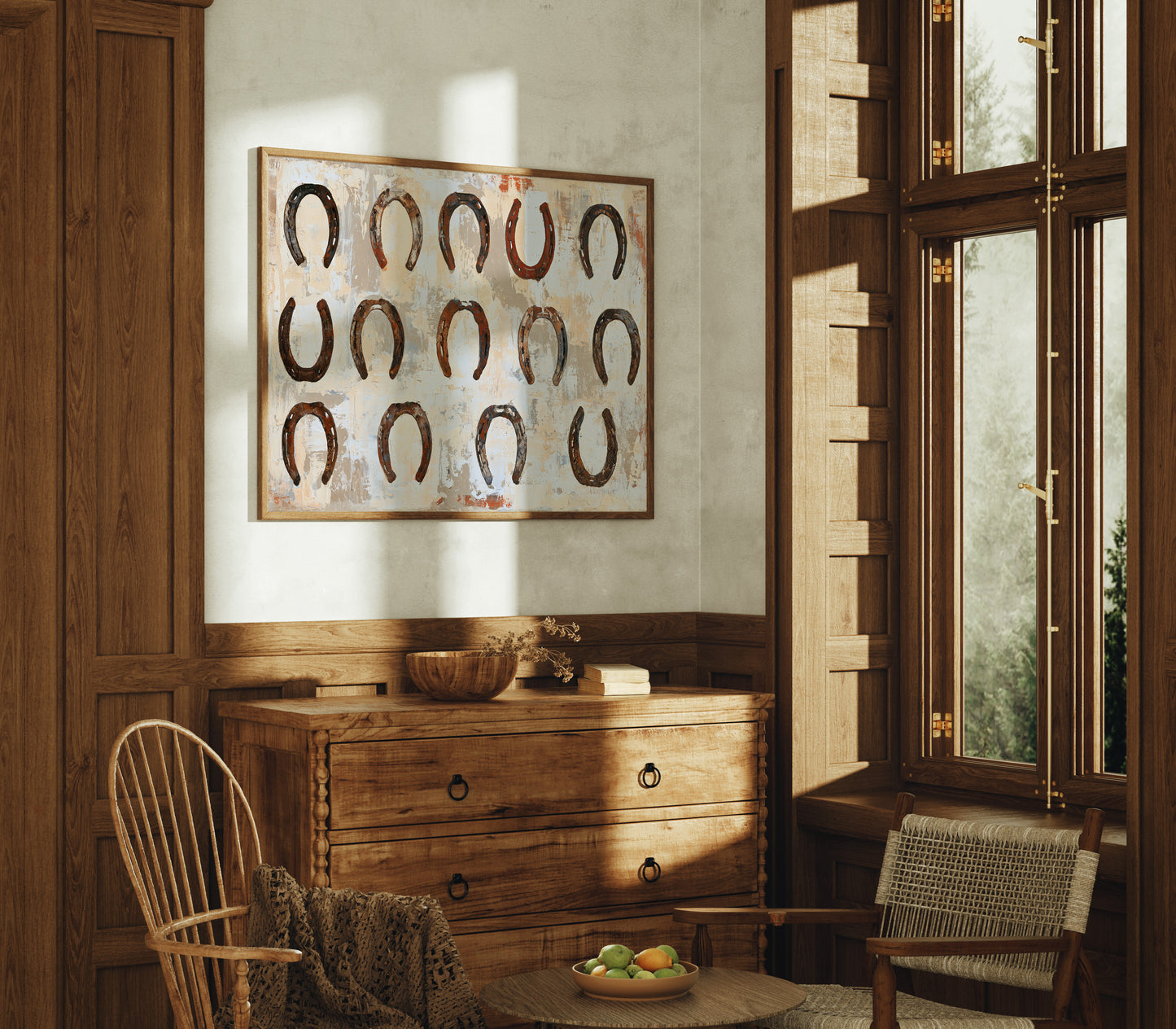 Fourteen Rusted Horseshoes