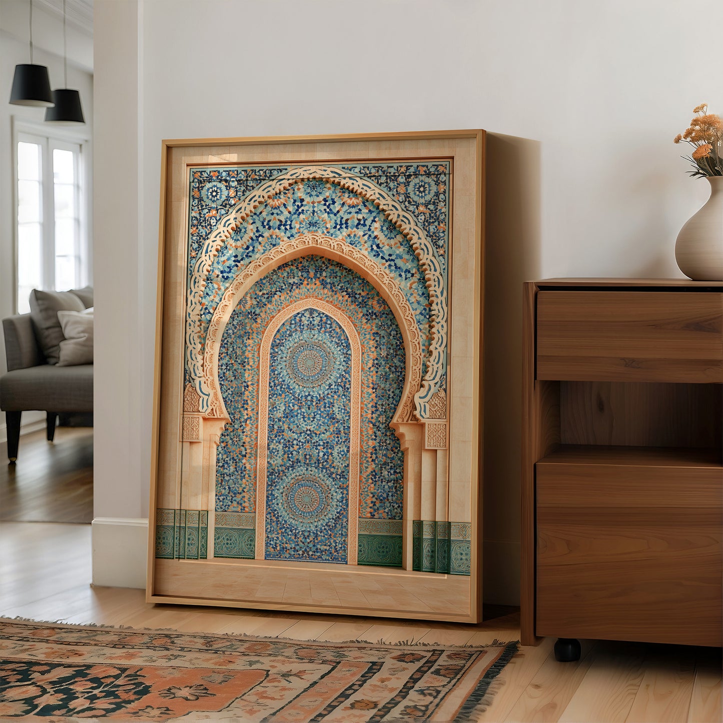 Moroccan Archway In Mosaic Blue