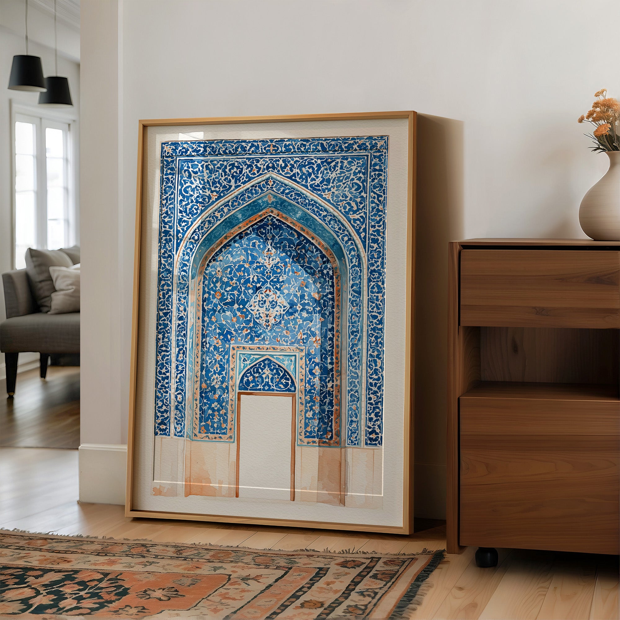Indigo Archway, Watercolor Study