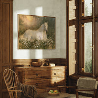 Daisies And A Quiet Horse