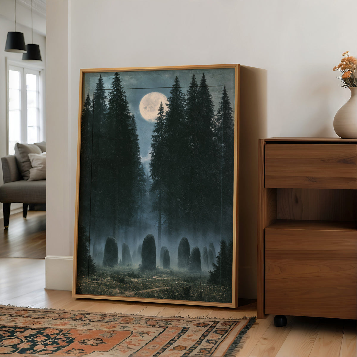 Standing Stones Keep Watch Under the Moon