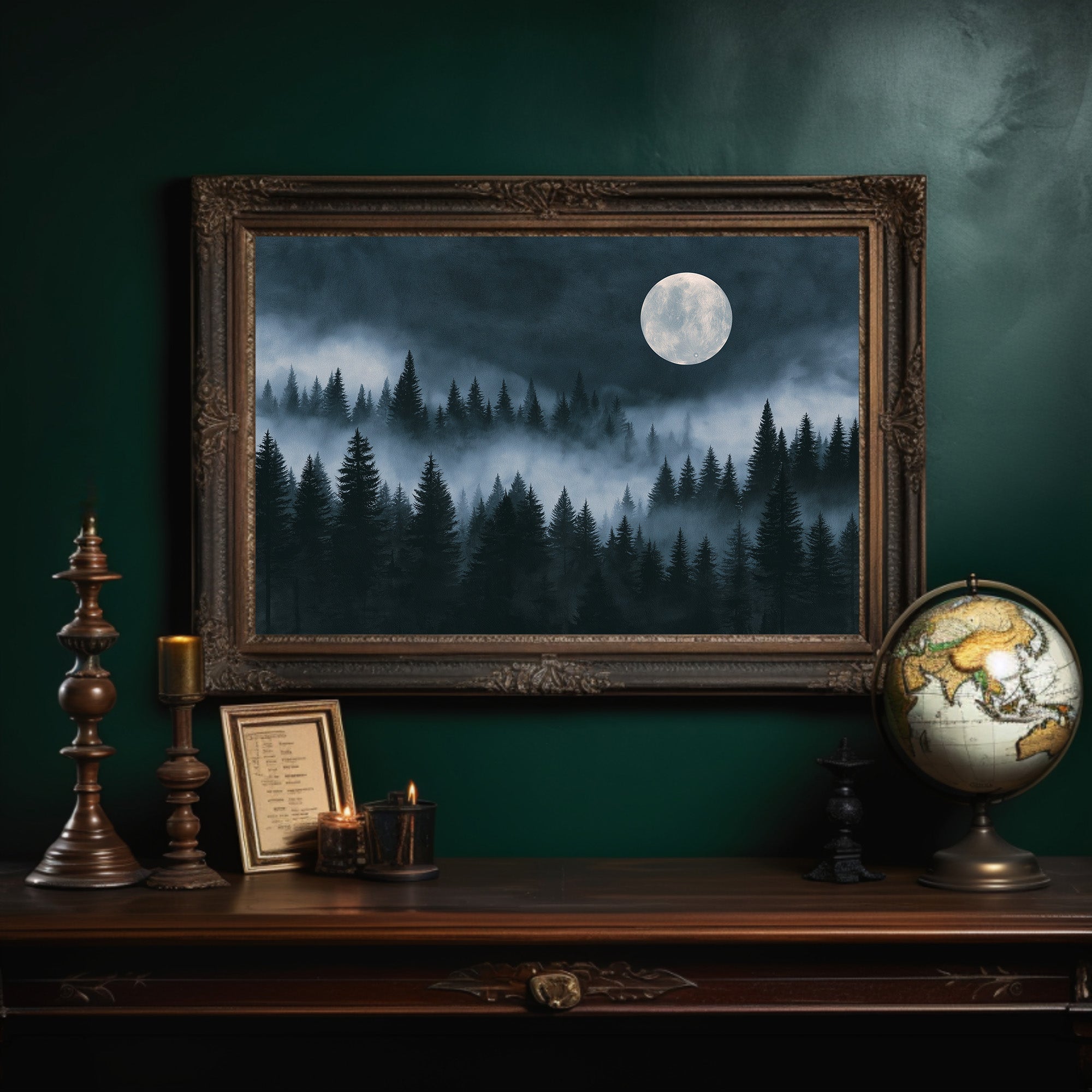 Full Moon Over The Pines