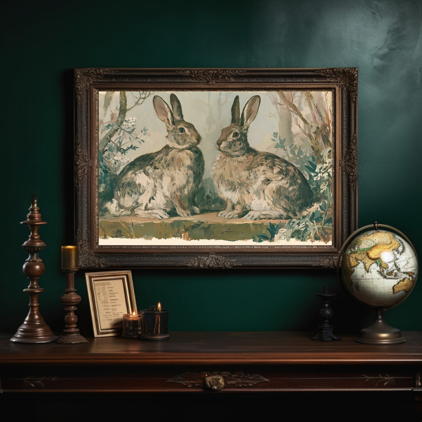 Two Rabbits, One Log