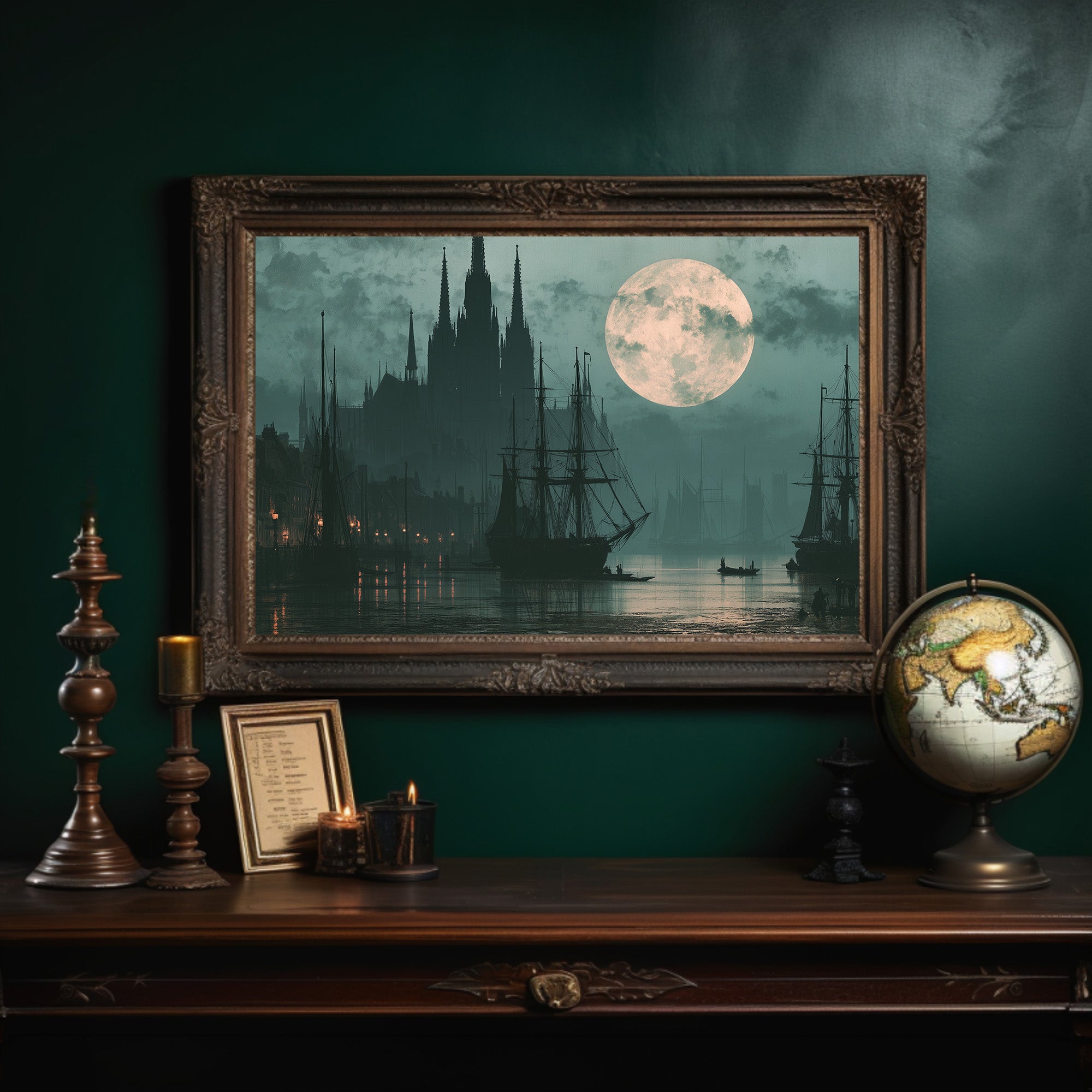Moonrise Over The Old Harbor