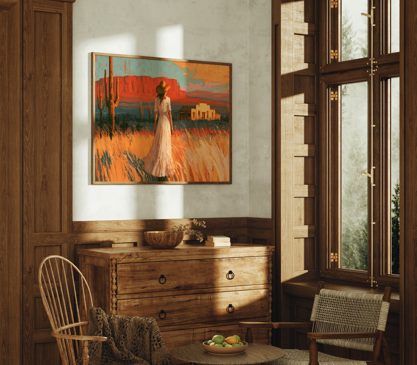 Homestead In Amber Light