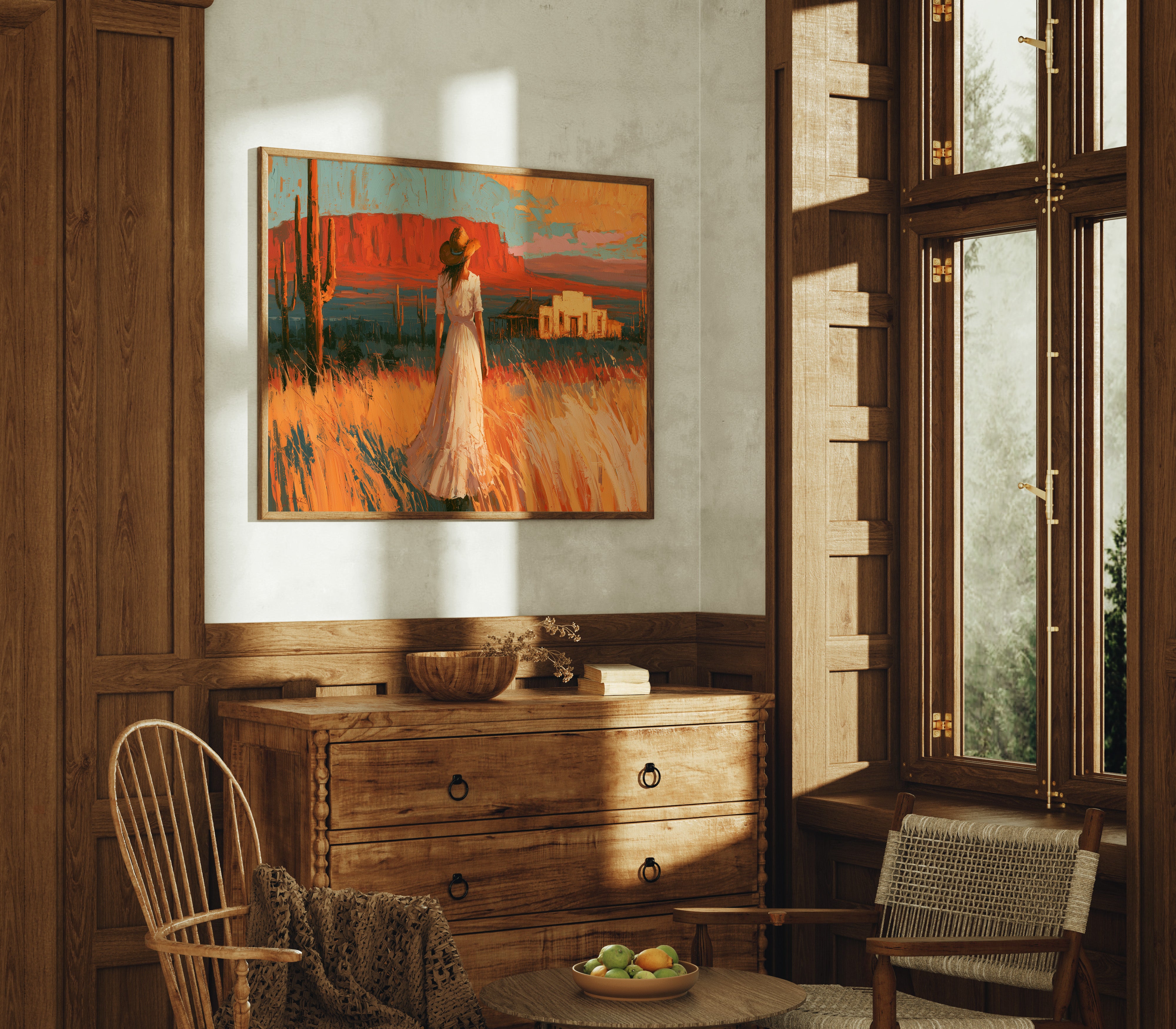 Homestead In Amber Light