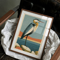 Coastal Heron at the Water's Edge