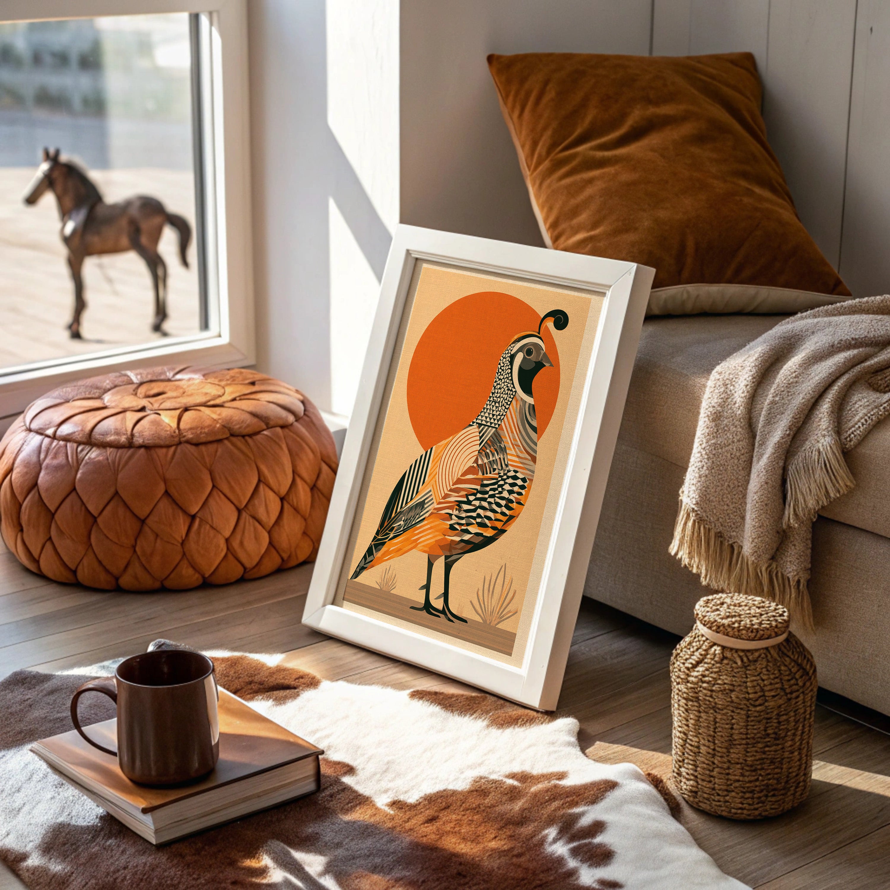 Desert Quail at Sunrise