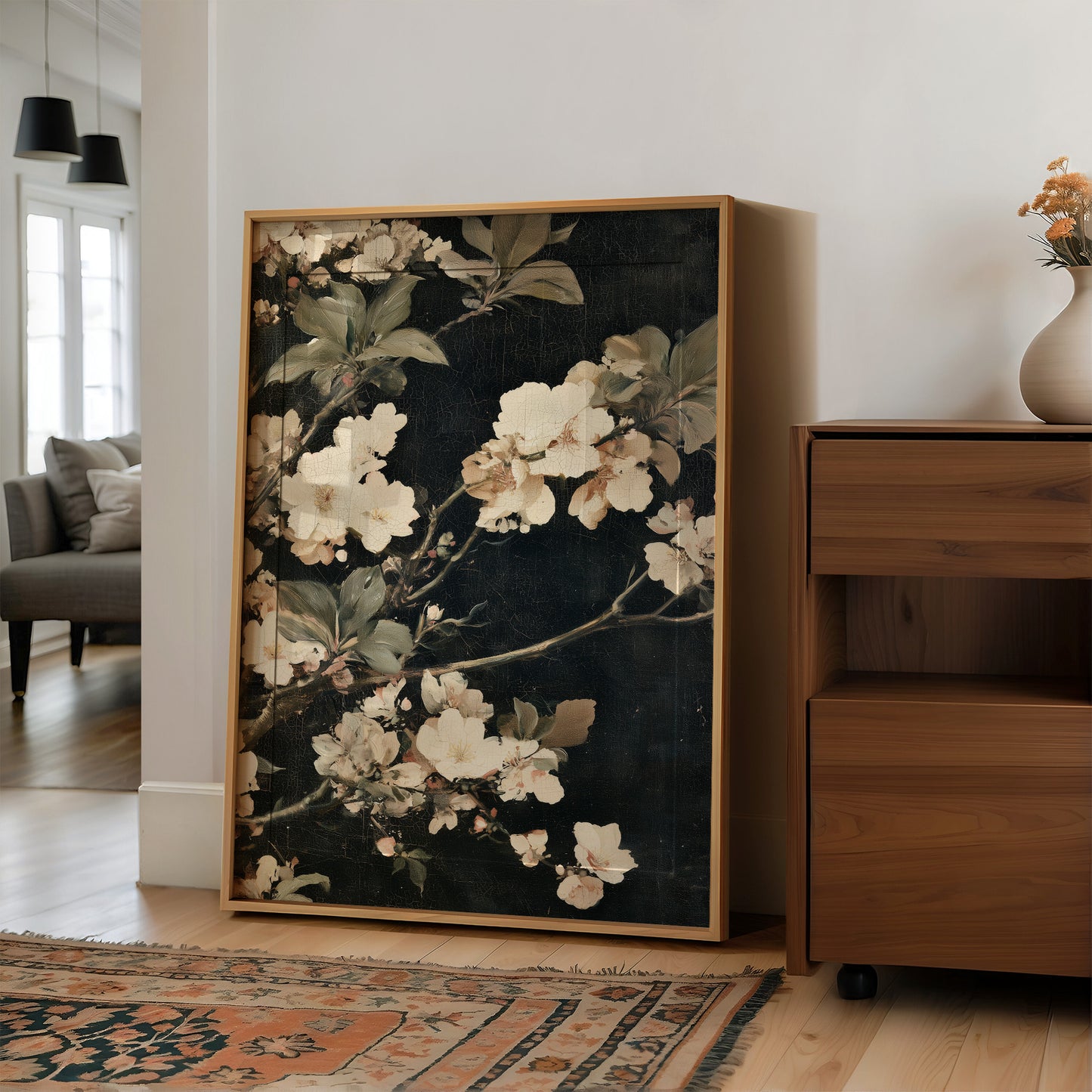 Midnight Blossoms: Ivory & Shadow
