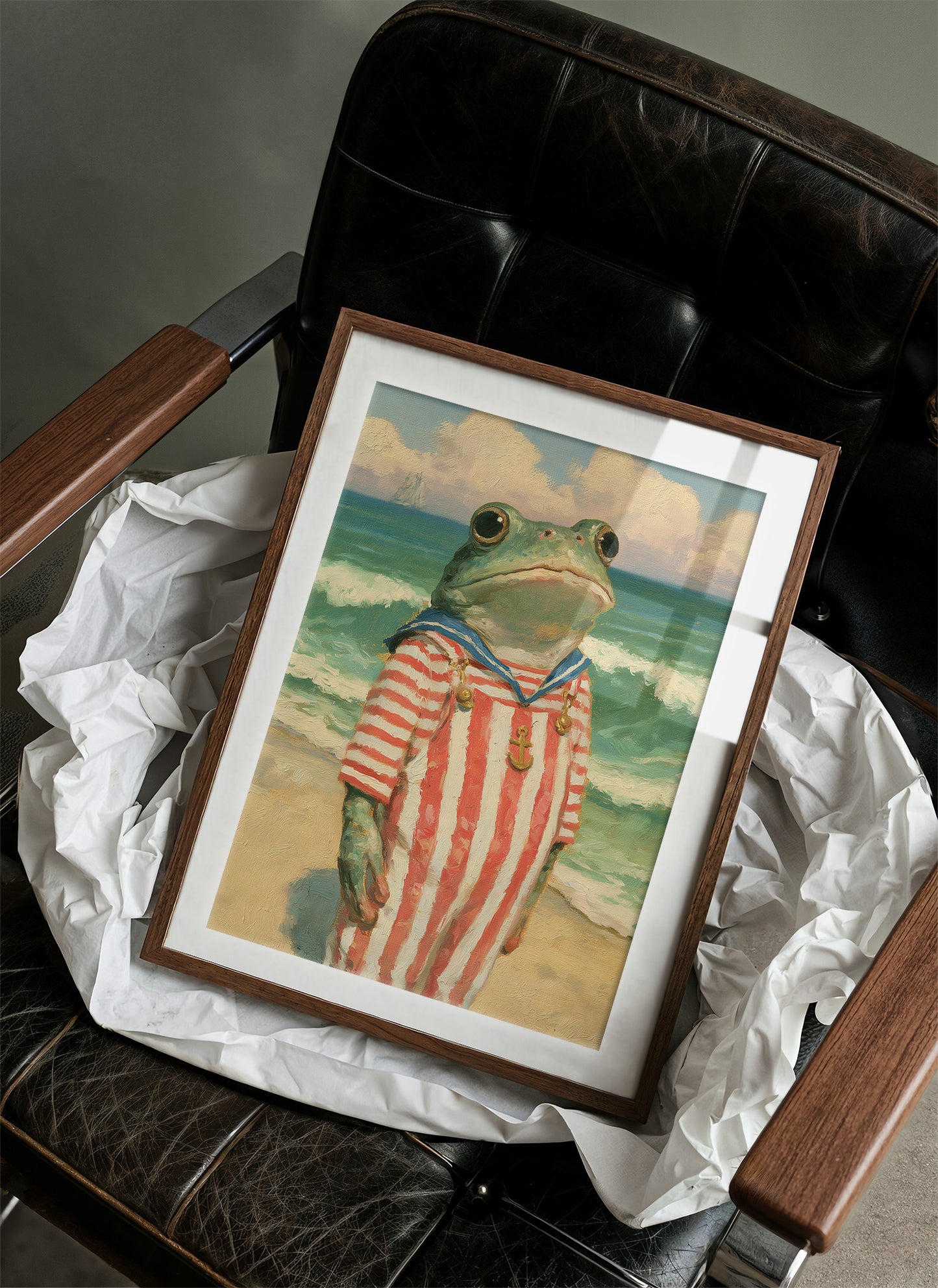 Beachfront Buoyancy: Sailor Frog