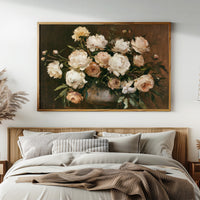 Roses and Peonies, Antique Vase