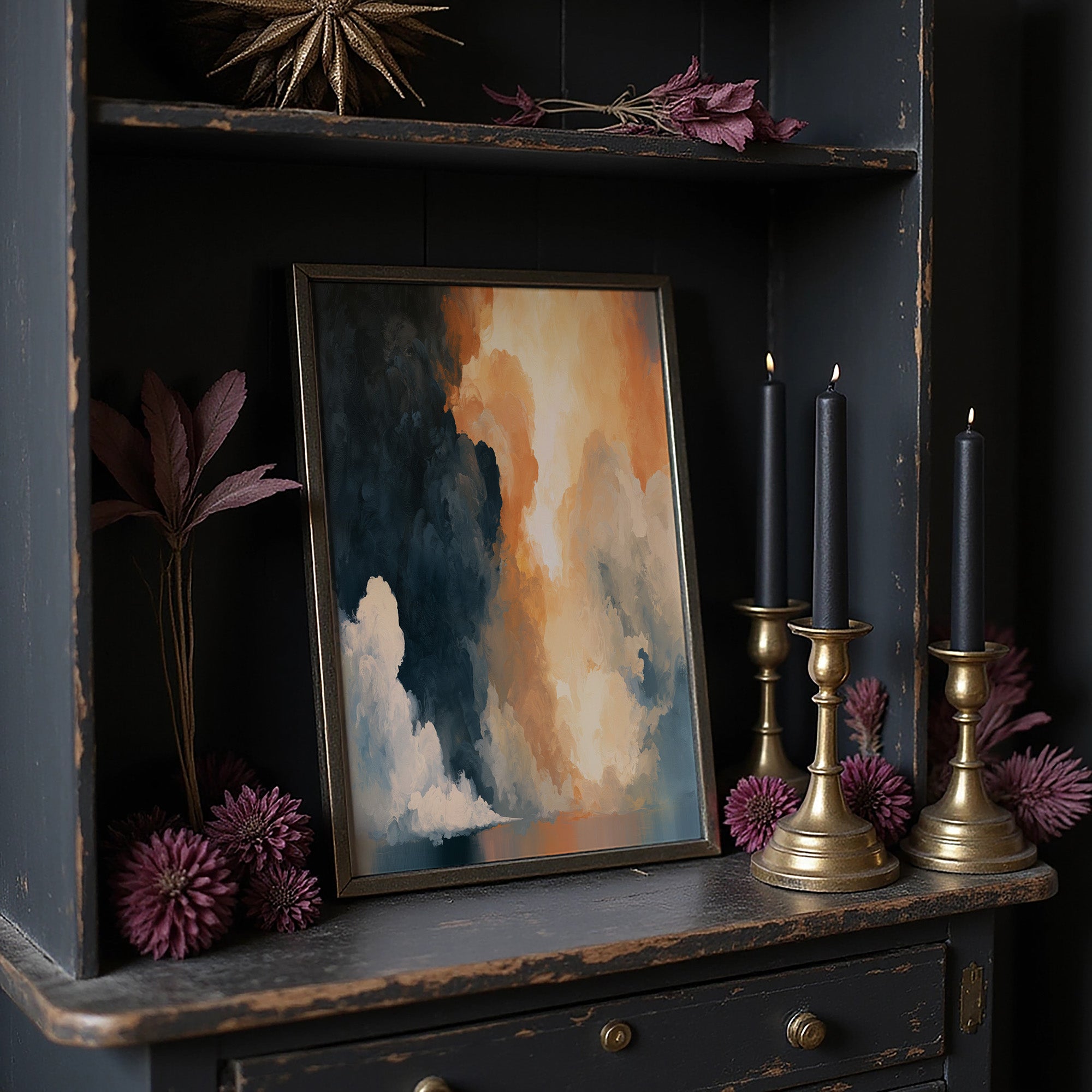 Celestial Drama: Storm & Sunset