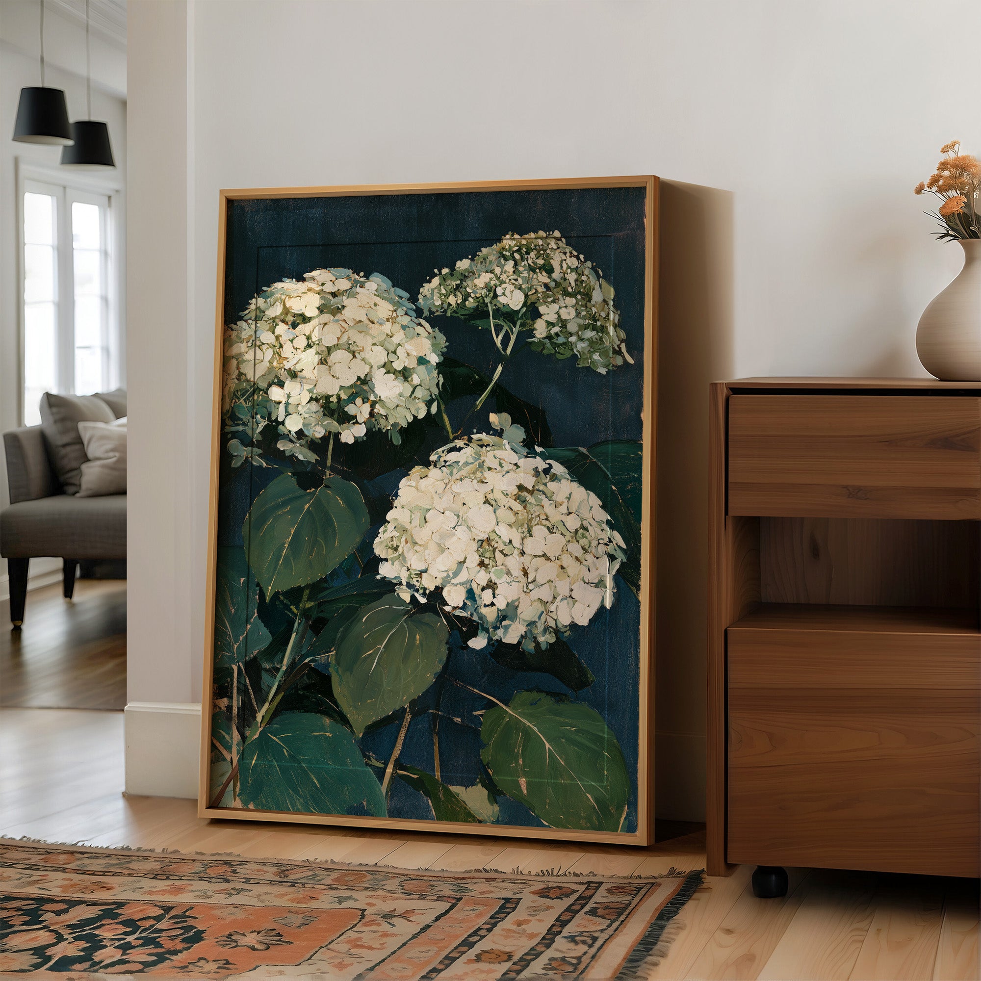 Hydrangeas After Dusk