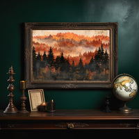 Ridgeline in Amber Fog