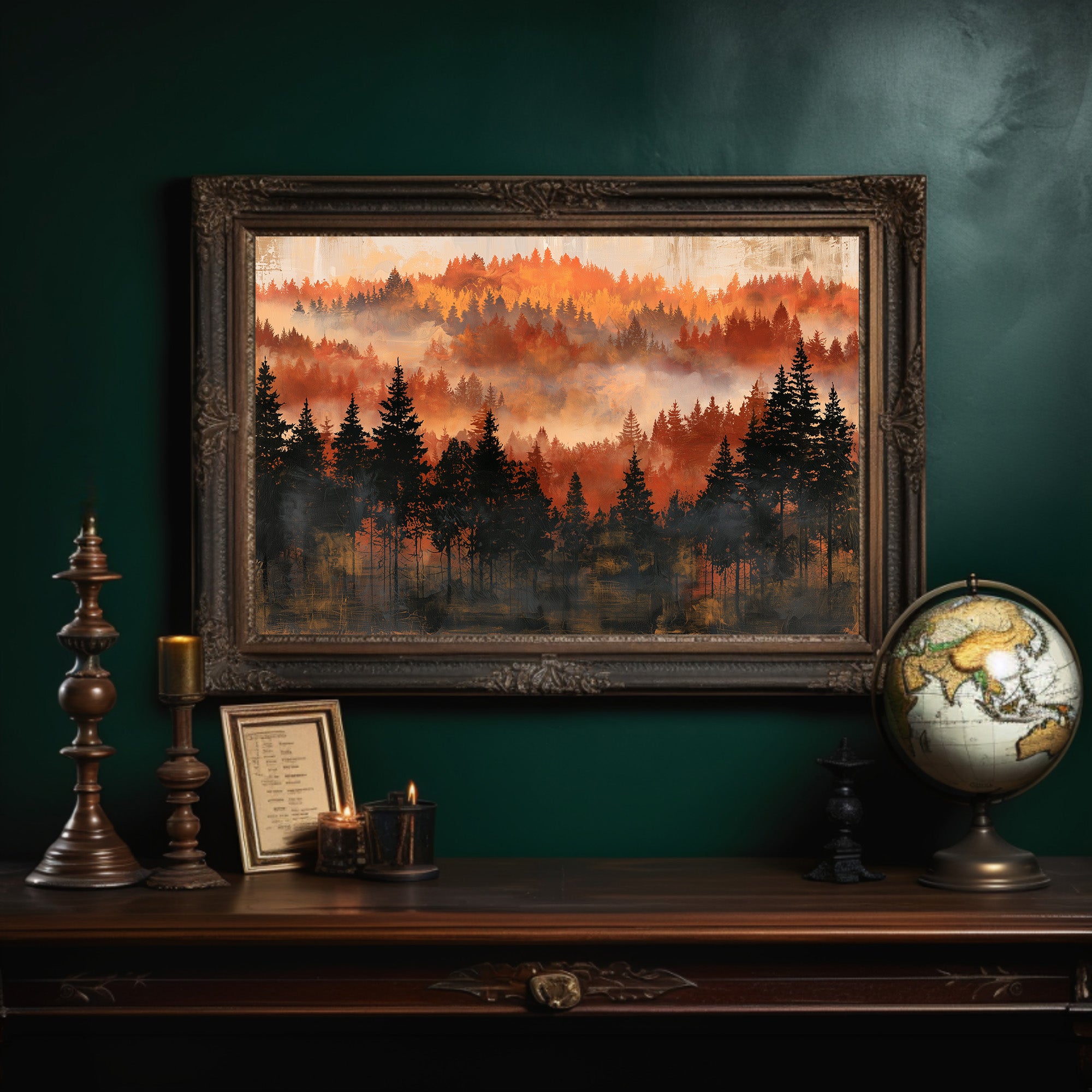 Ridgeline in Amber Fog