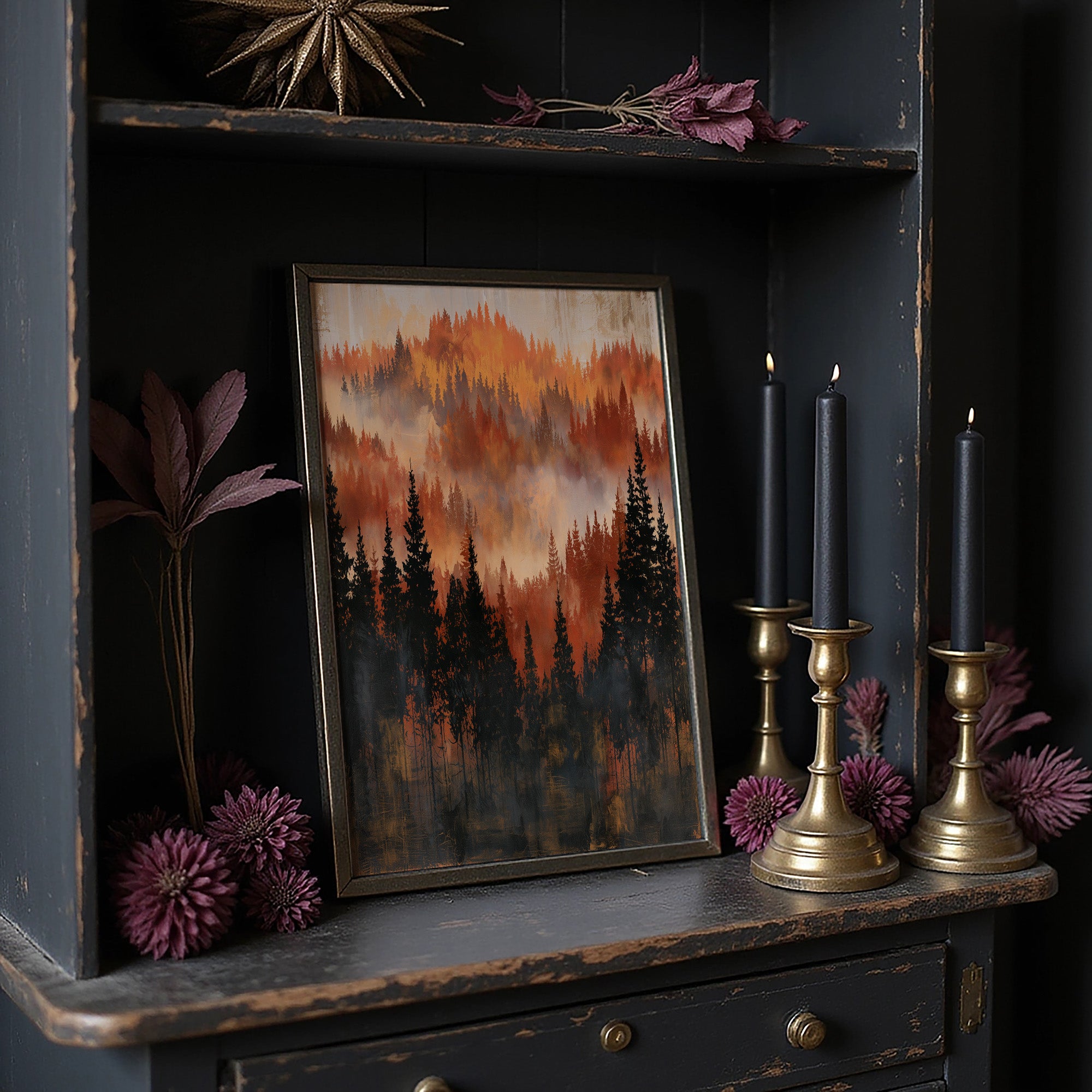 Layers of Autumn Pines