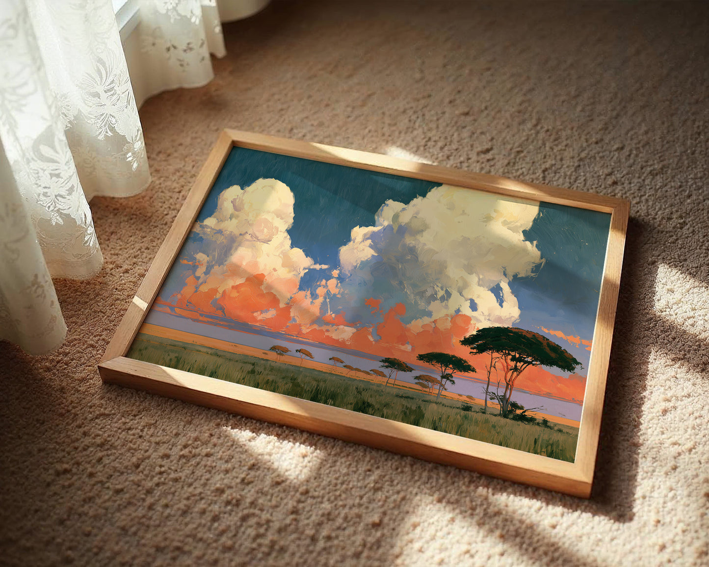 Acacia Under a Blazing Sky