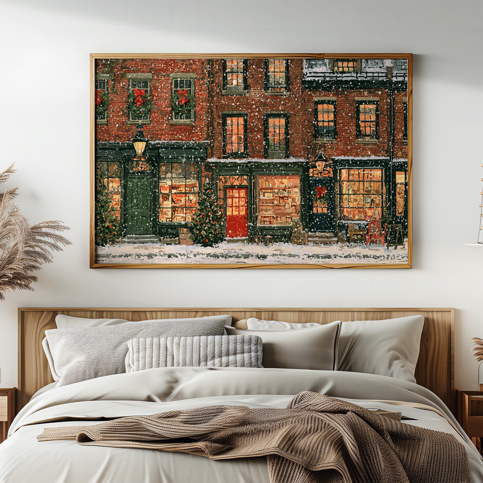 Snowfall On Old Brick Row
