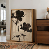Ink Poppies on Linen