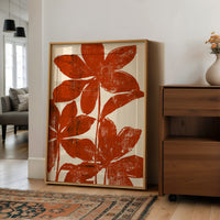 Rust Red Silhouette Blooms