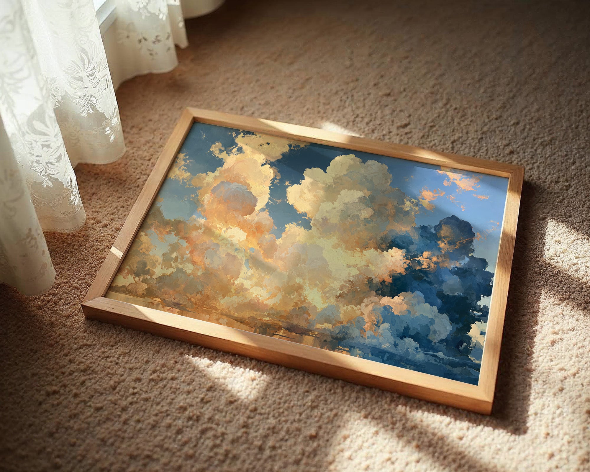 Golden Clouds Over Still Water