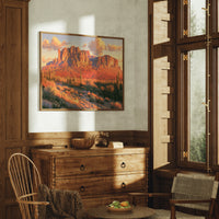 Superstition Mountains At Dusk