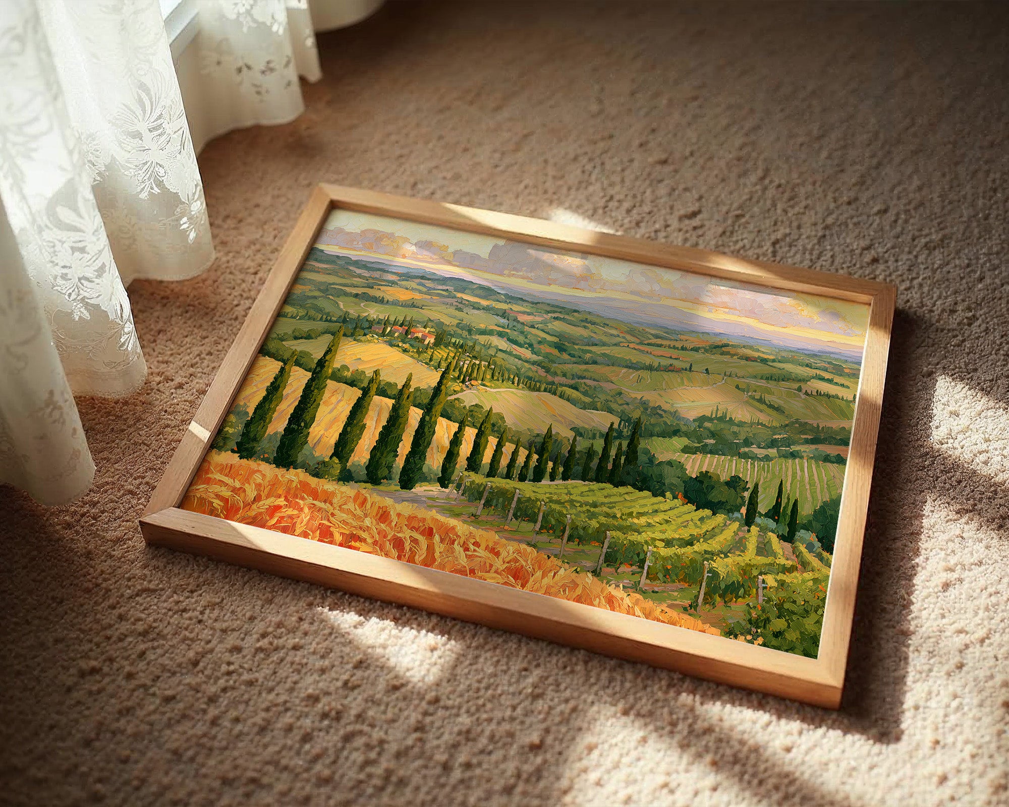 Cypress Road Through Tuscany