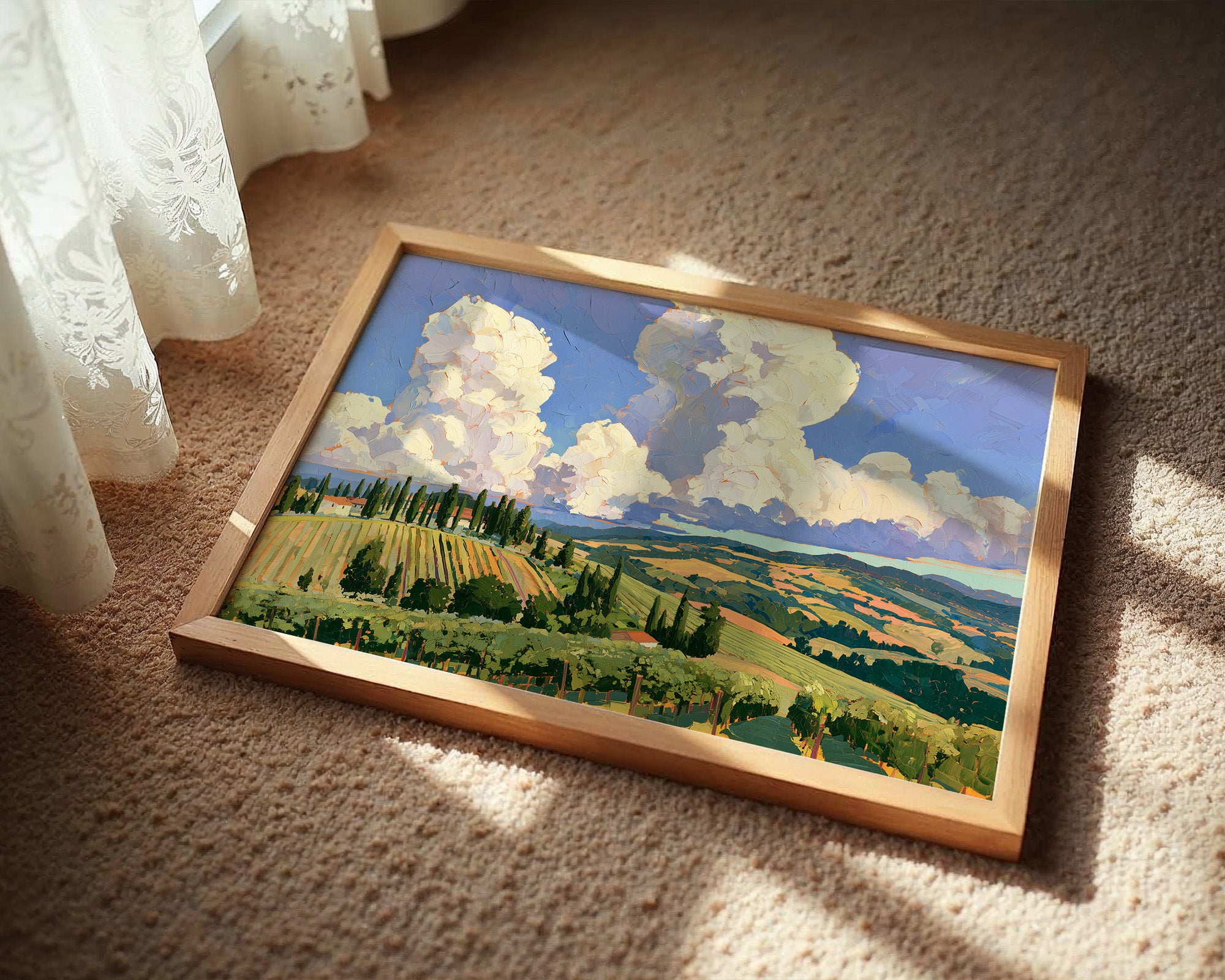 Twin Clouds Over The Vineyard Ridge