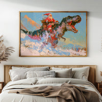 Santa Rides A T-Rex