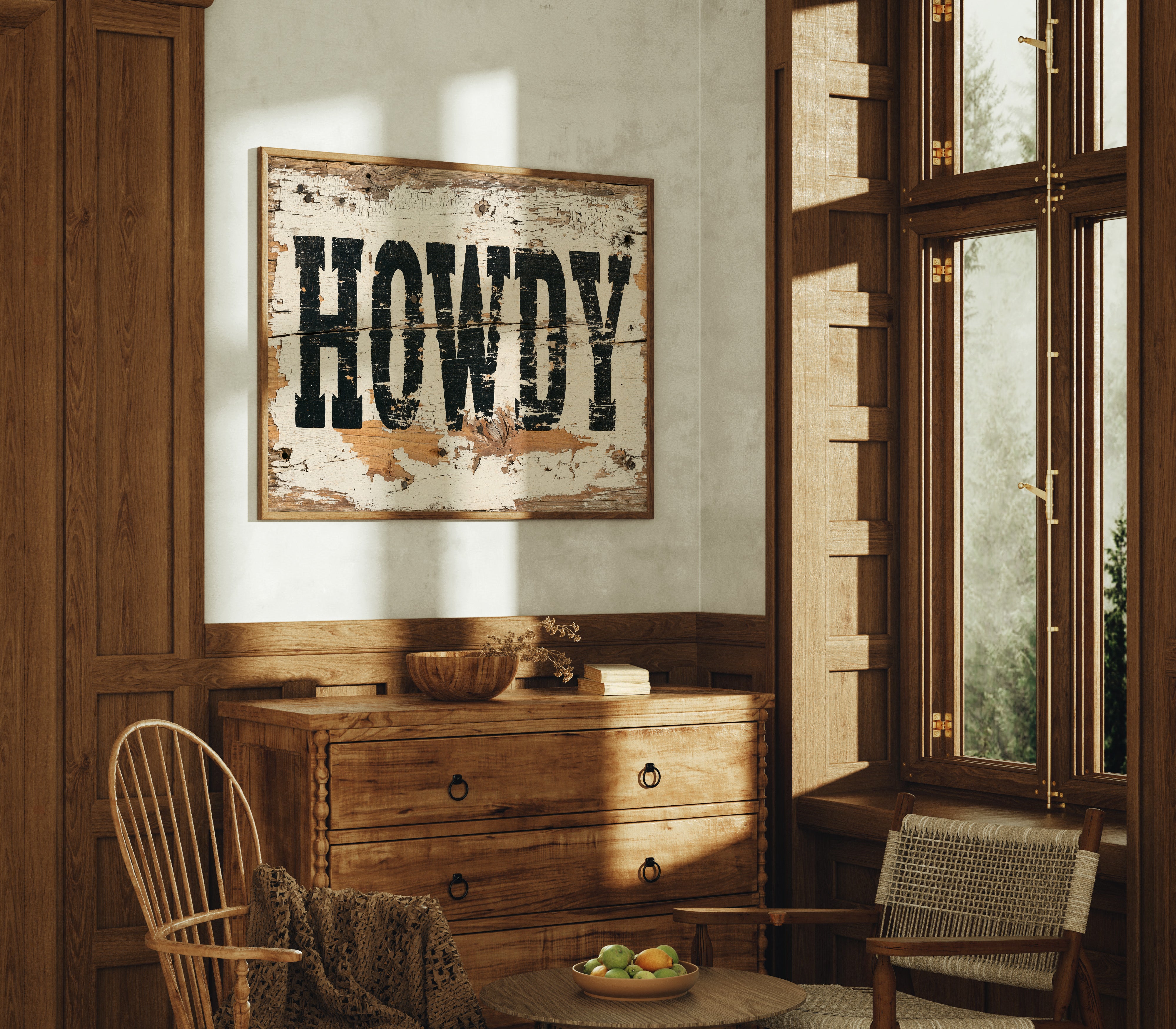Howdy, Weathered Wood